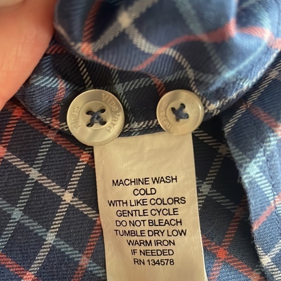 Vineyard Vines Men's Button Down Casual Shirt Plaid- Blue/Pink/White M - Picture 5 of 5